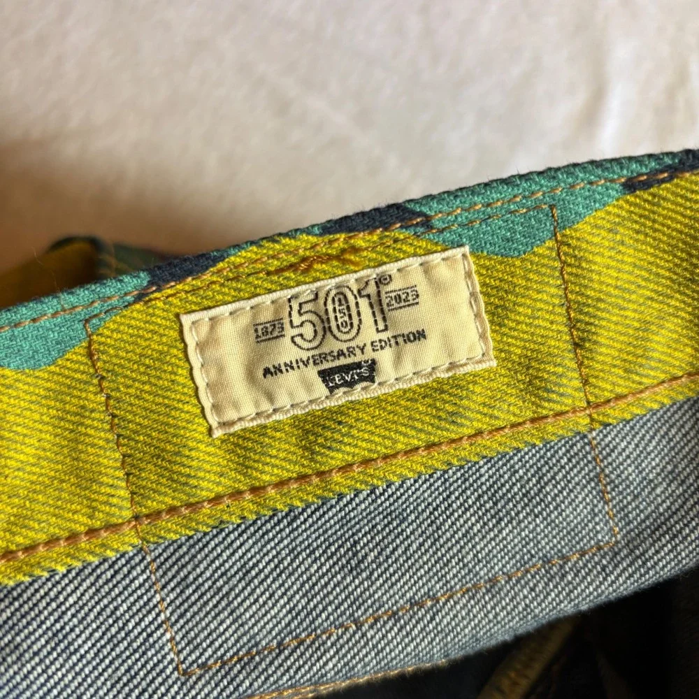Levi's 501 150th Anniversary Edition Jeans Mens 34x32 Banner Pant Sample Garment